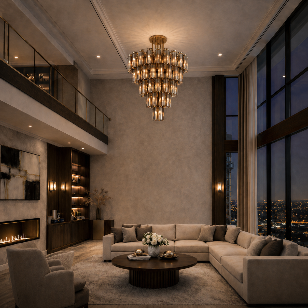Delsie Round Chandelier Light