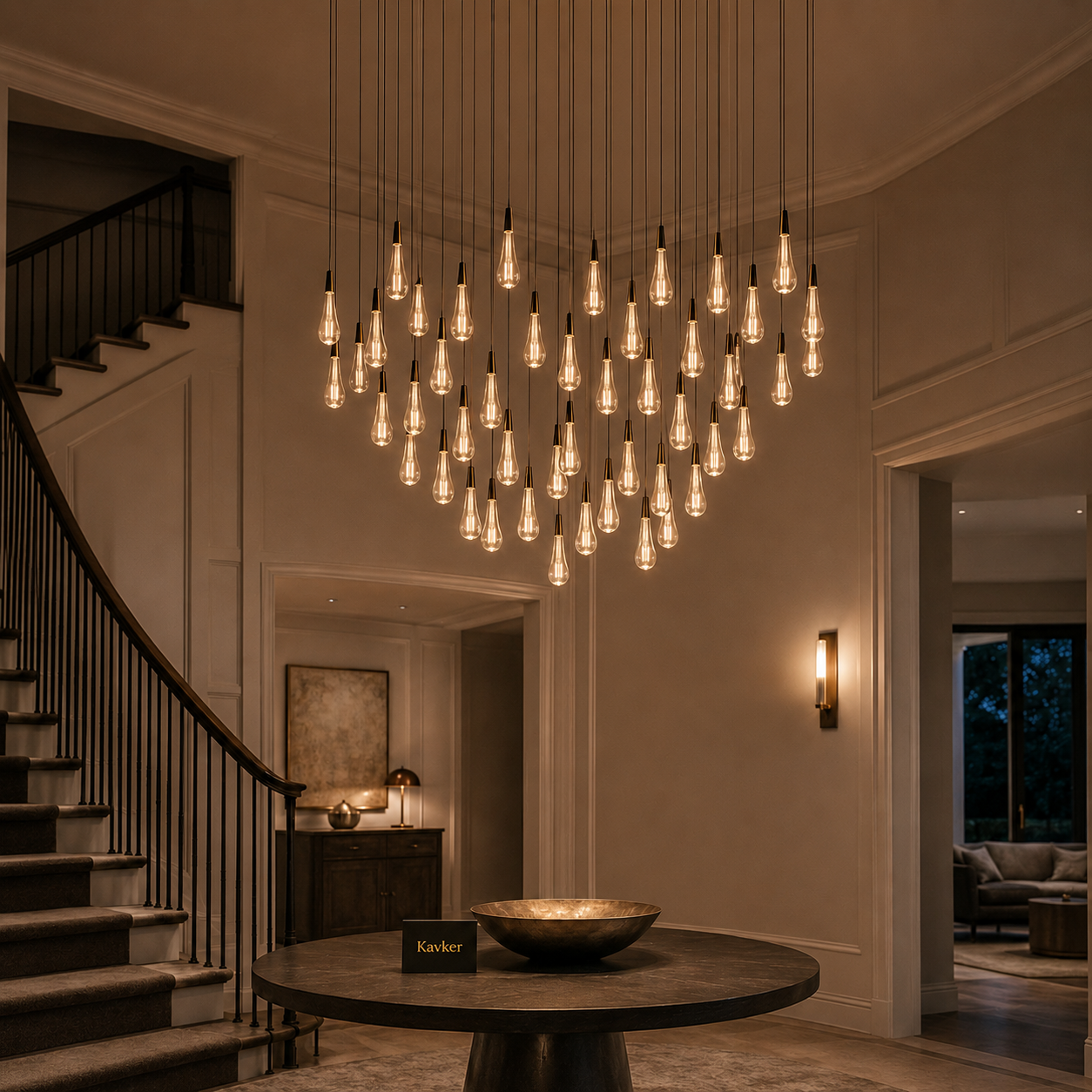 Soltaire Round Chandelier Light