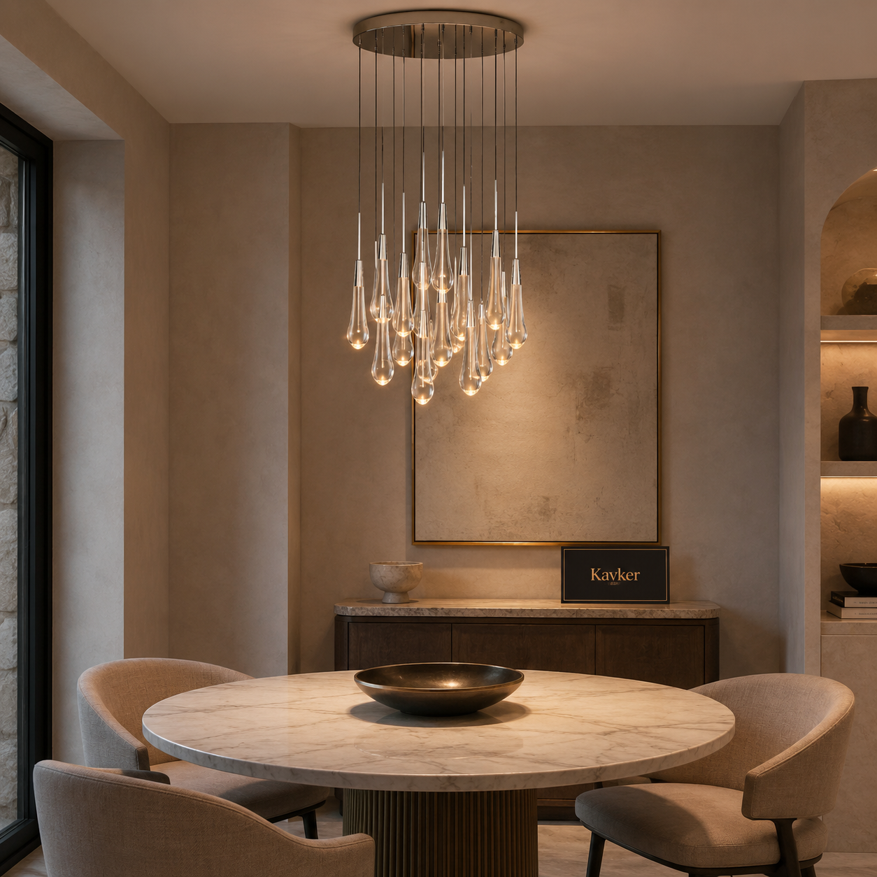 Soltaire Round Chandelier Light