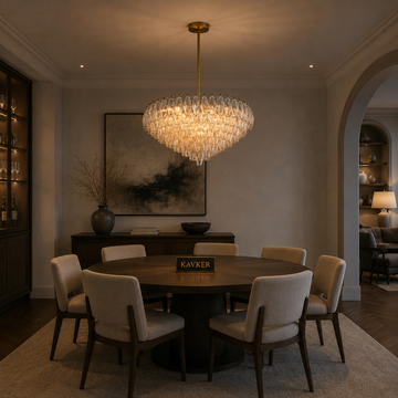 Chiara Glass Tiered Round Chandelier