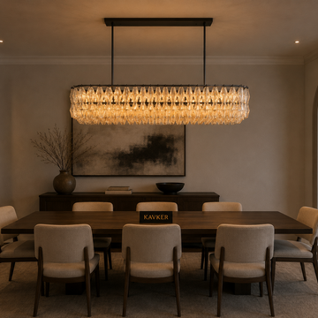 Chiara Glass Rectangular Chandelier Light
