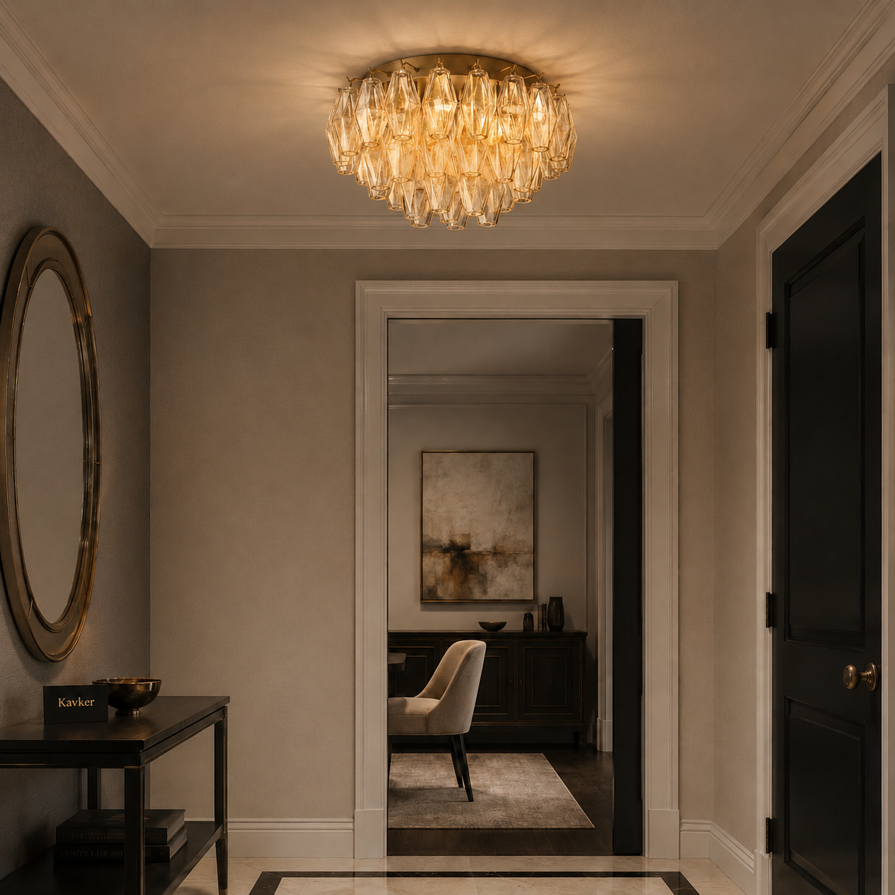 Chiara Glass Flush Mount Ceiling Light