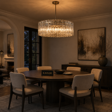 Lattice Glass Round Chandelier Light