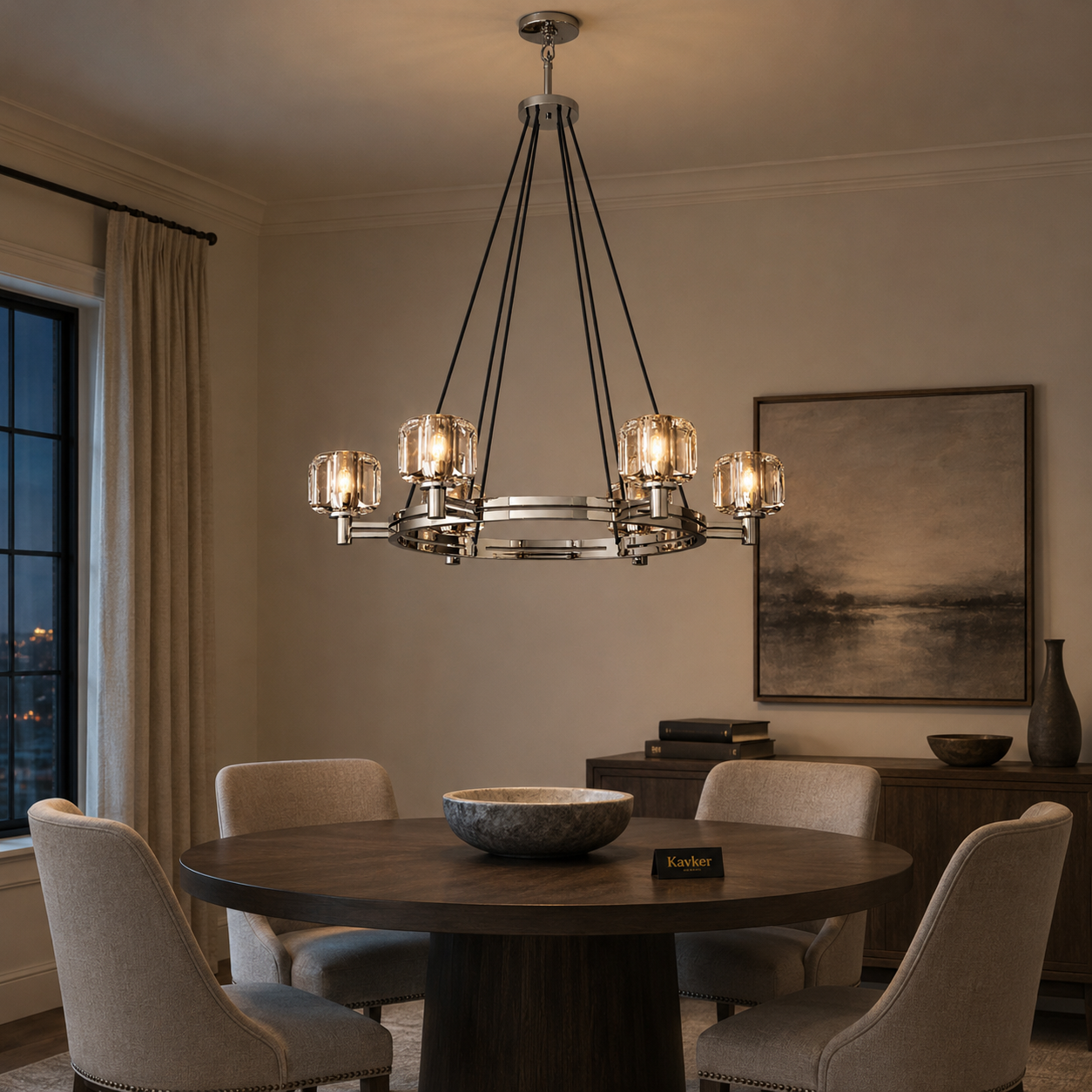 Demaret Crystal Round Chandelier Light
