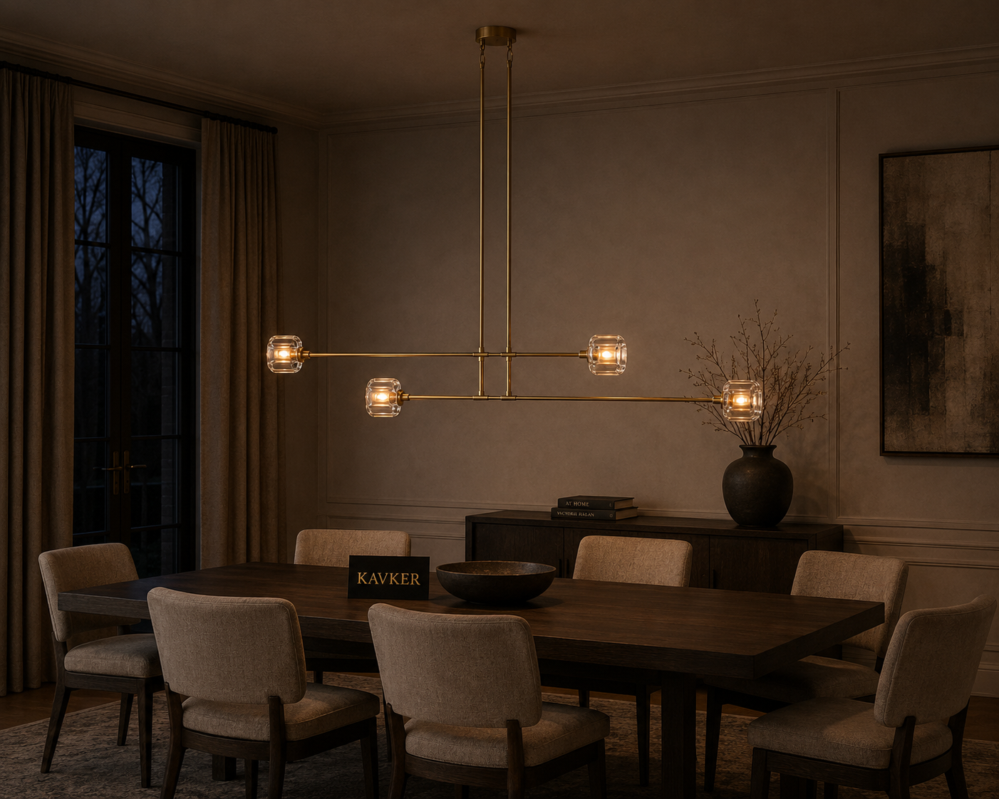 Demaret Mobile Linear Chandelier Light