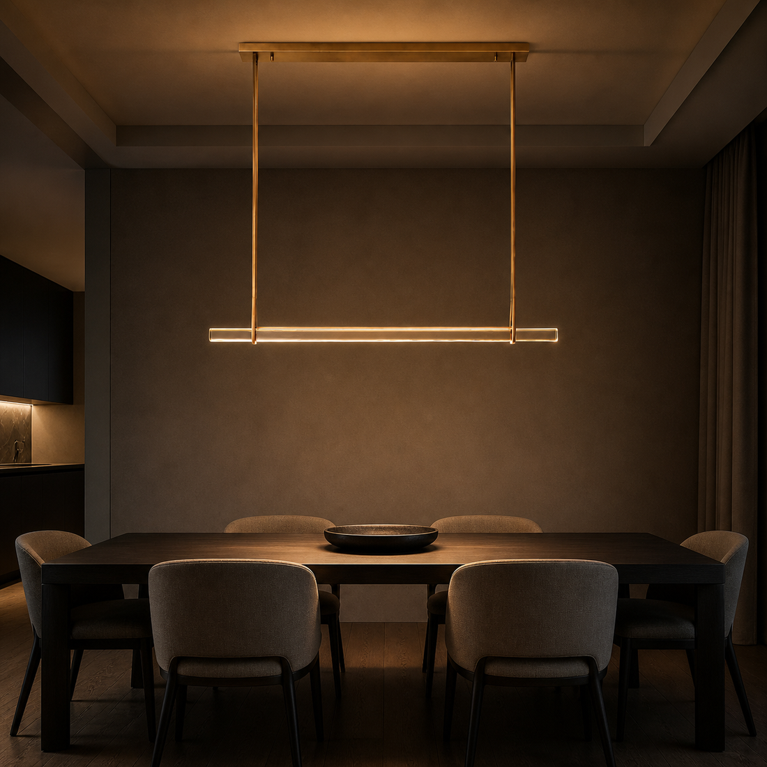 K9 Crystal Single Bar Linear Chandelier