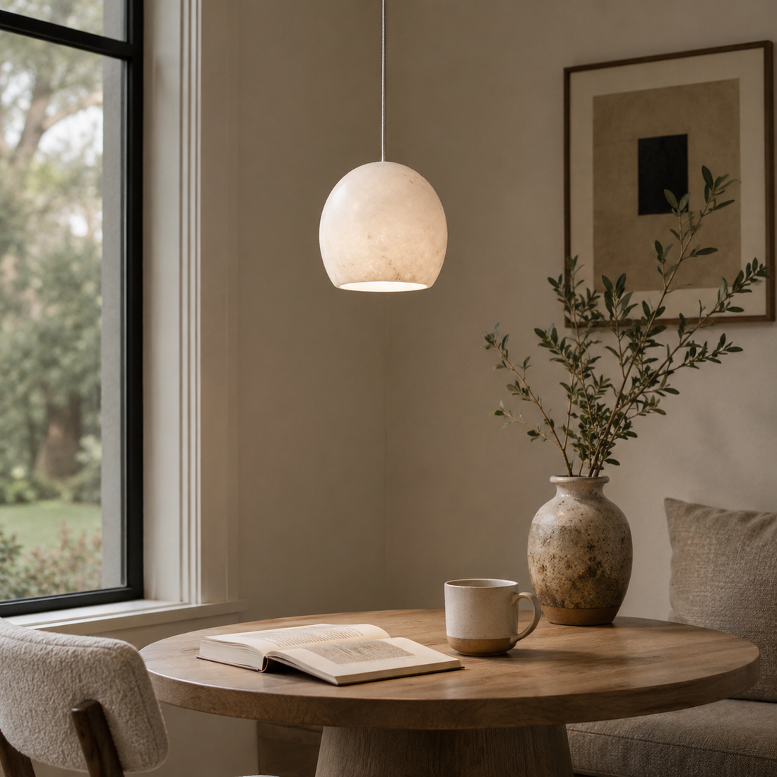 Alabaster Stone Pendant Light