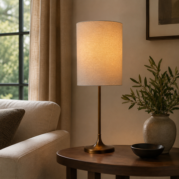 Antiqued Metal Table Lamp