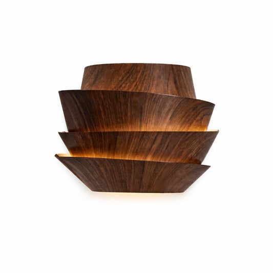 Layered Wood-Grain Iron Wall Sconce