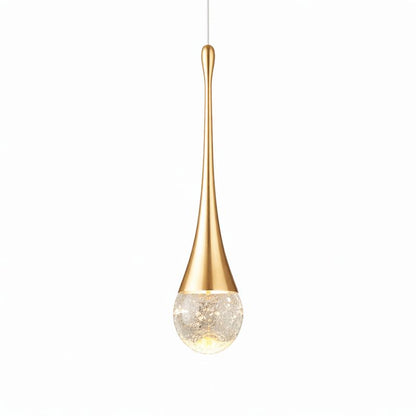 Crystal Ball Teardrop LED Single-Head Pendant Light