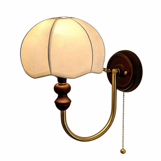 Vintage Lace Bell Pull-Cord Wall Sconce