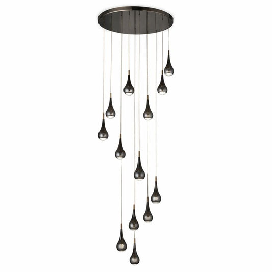 Raindrop-Shaped LED Stair Pendant Light