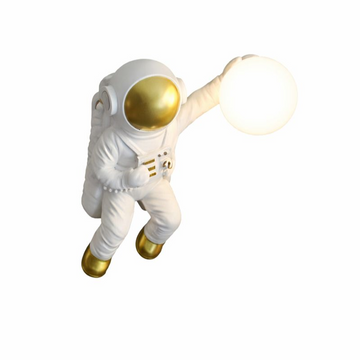 Astronaut Moon-Shaped Glow Wall Sconce