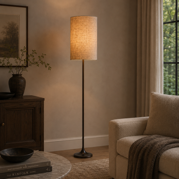 Antiqued Metal Floor Lamp