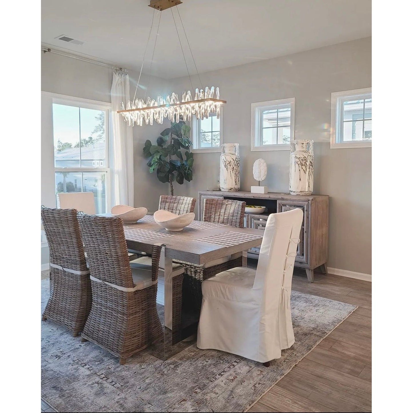 Beneteau Crystal Linear LED Chandelier - Kavker -