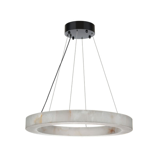 Natural Marble Halo Round Ring Chandelier - Kavker