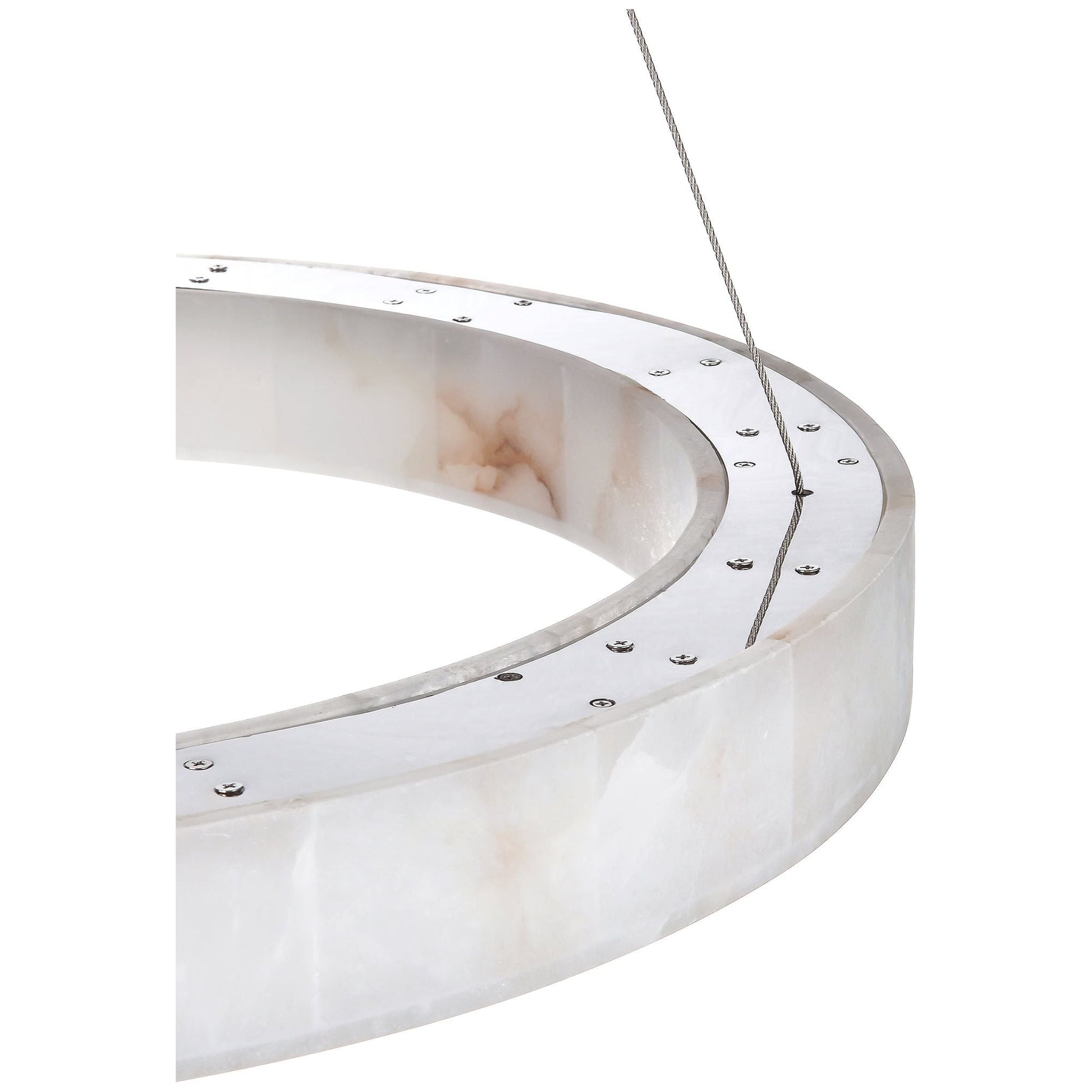Natural Marble Halo Round Ring Chandelier - Kavker
