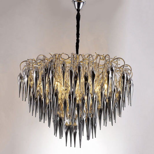 Glacier Organic Branching Smoke Glass Chandelier 8035-14 - Kavker