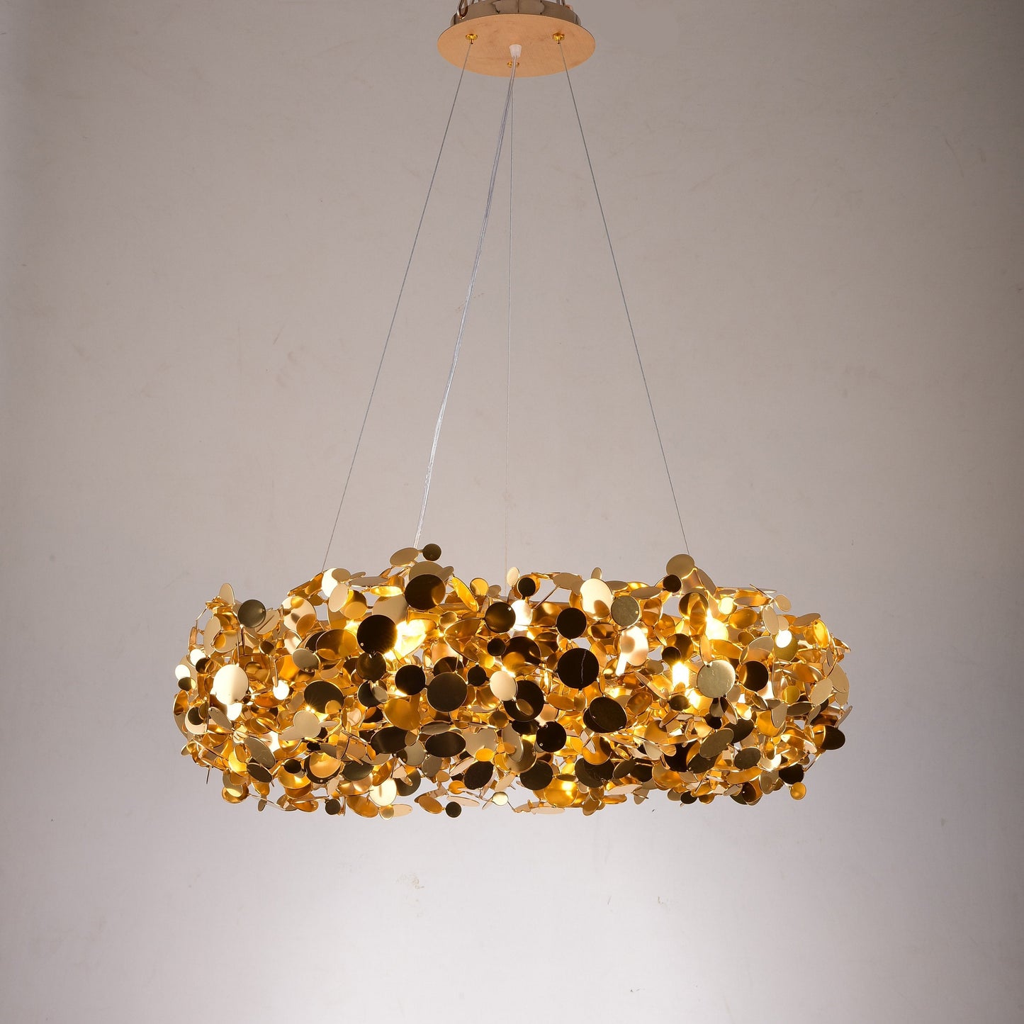 Plutot Halo Round Penny Chandelier - Kavker