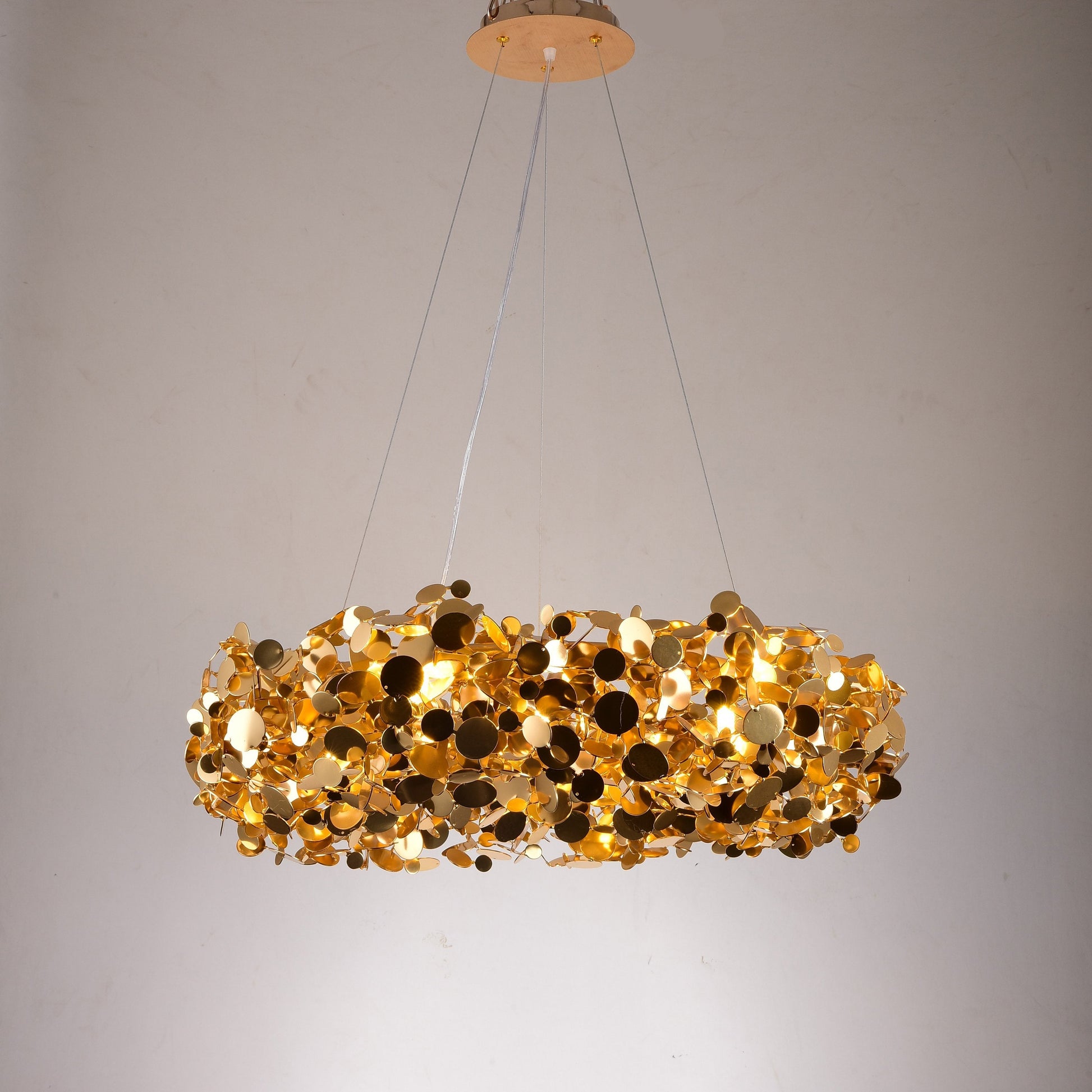 Plutot Halo Round Penny Chandelier - Kavker