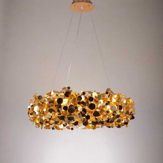 Plutot Halo Round Penny Chandelier - Kavker