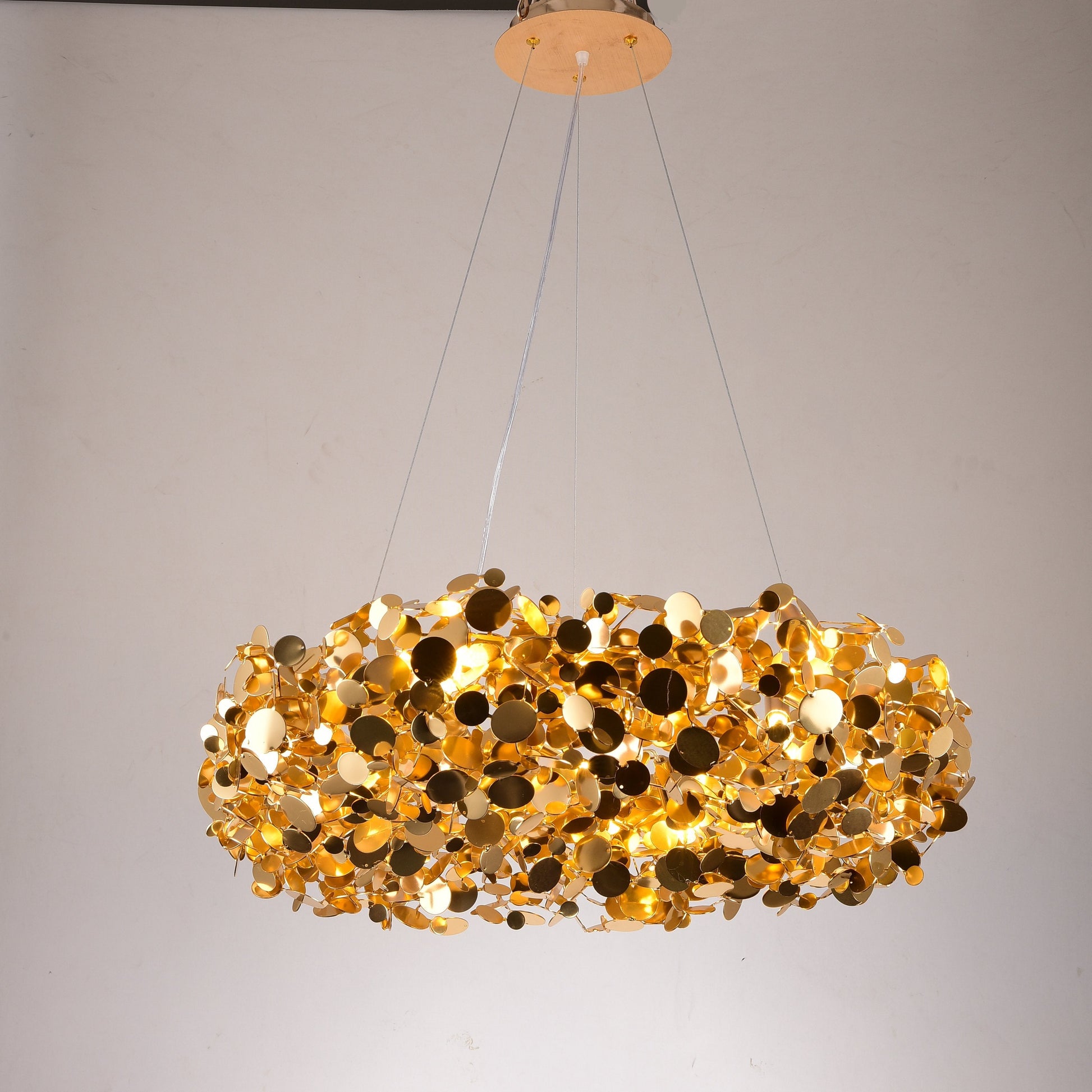 Plutot Halo Round Penny Chandelier - Kavker