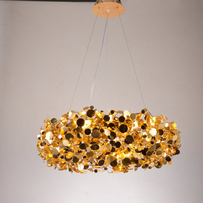 Plutot Halo Round Penny Chandelier - Kavker