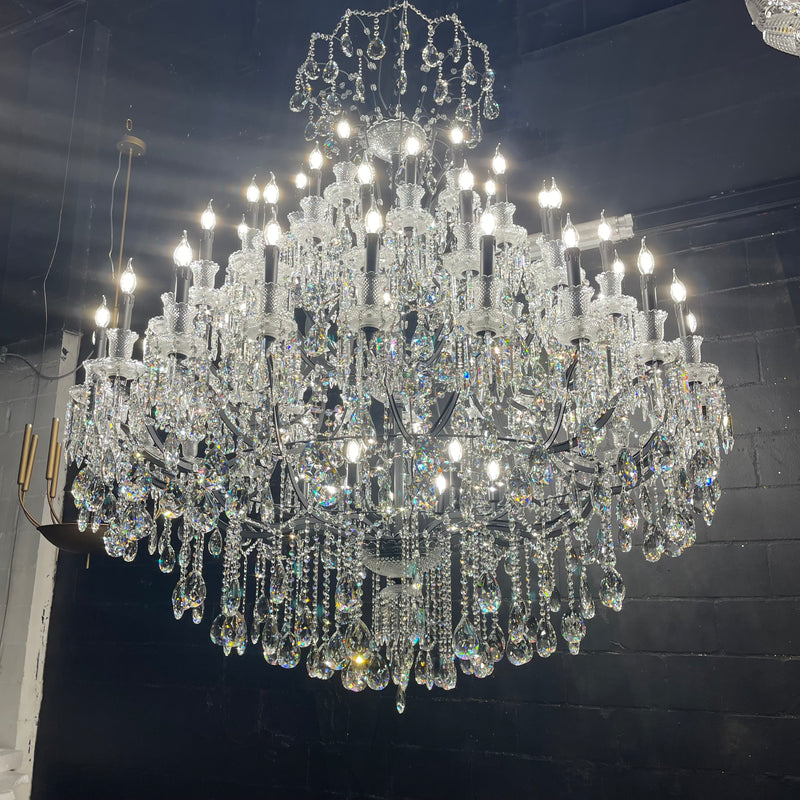 Empire candlestick Royal Crystal chandelier 60”-Kavker