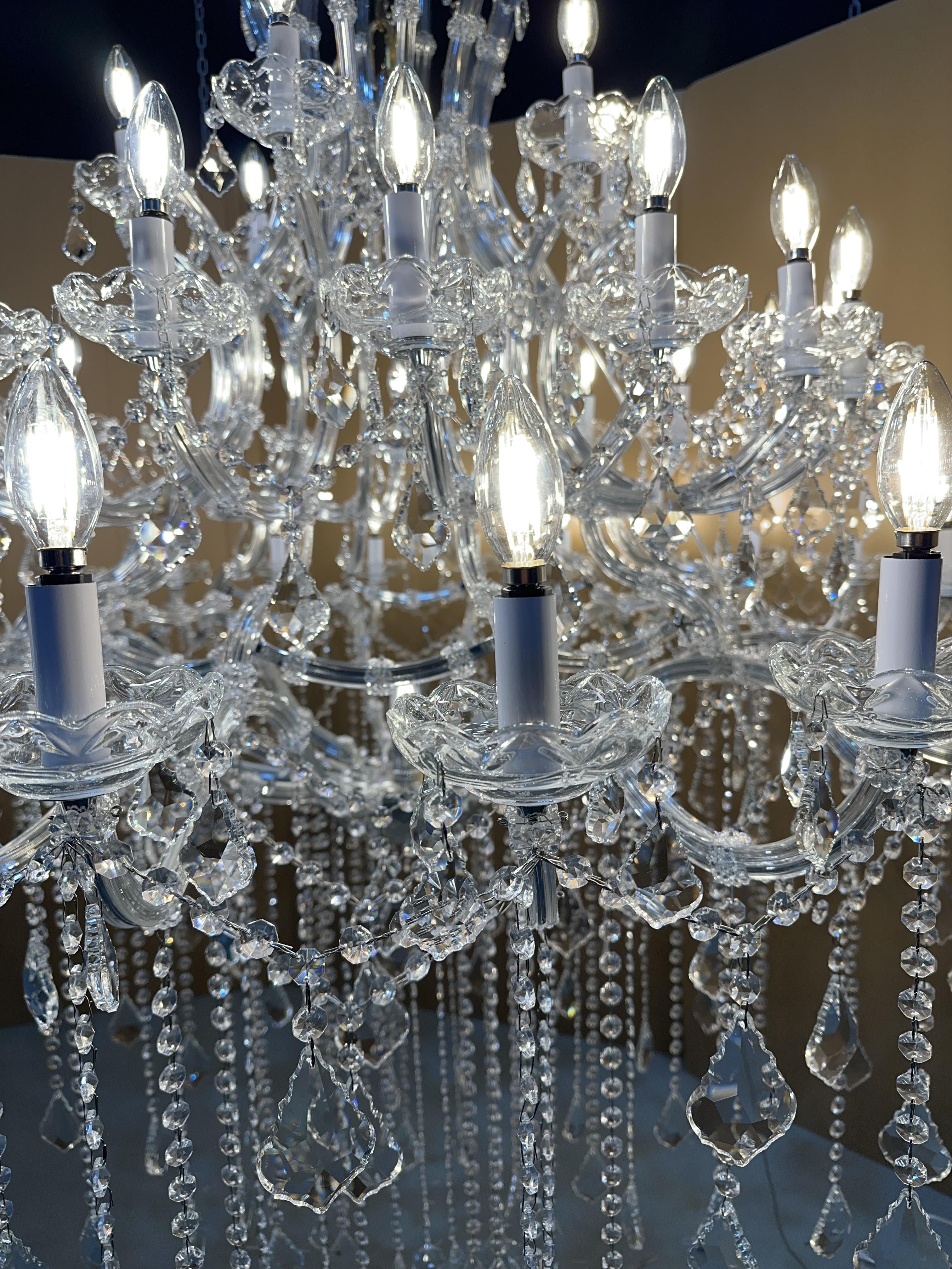 Empire candlestick Royal Crystal chandelier 60”-Kavker