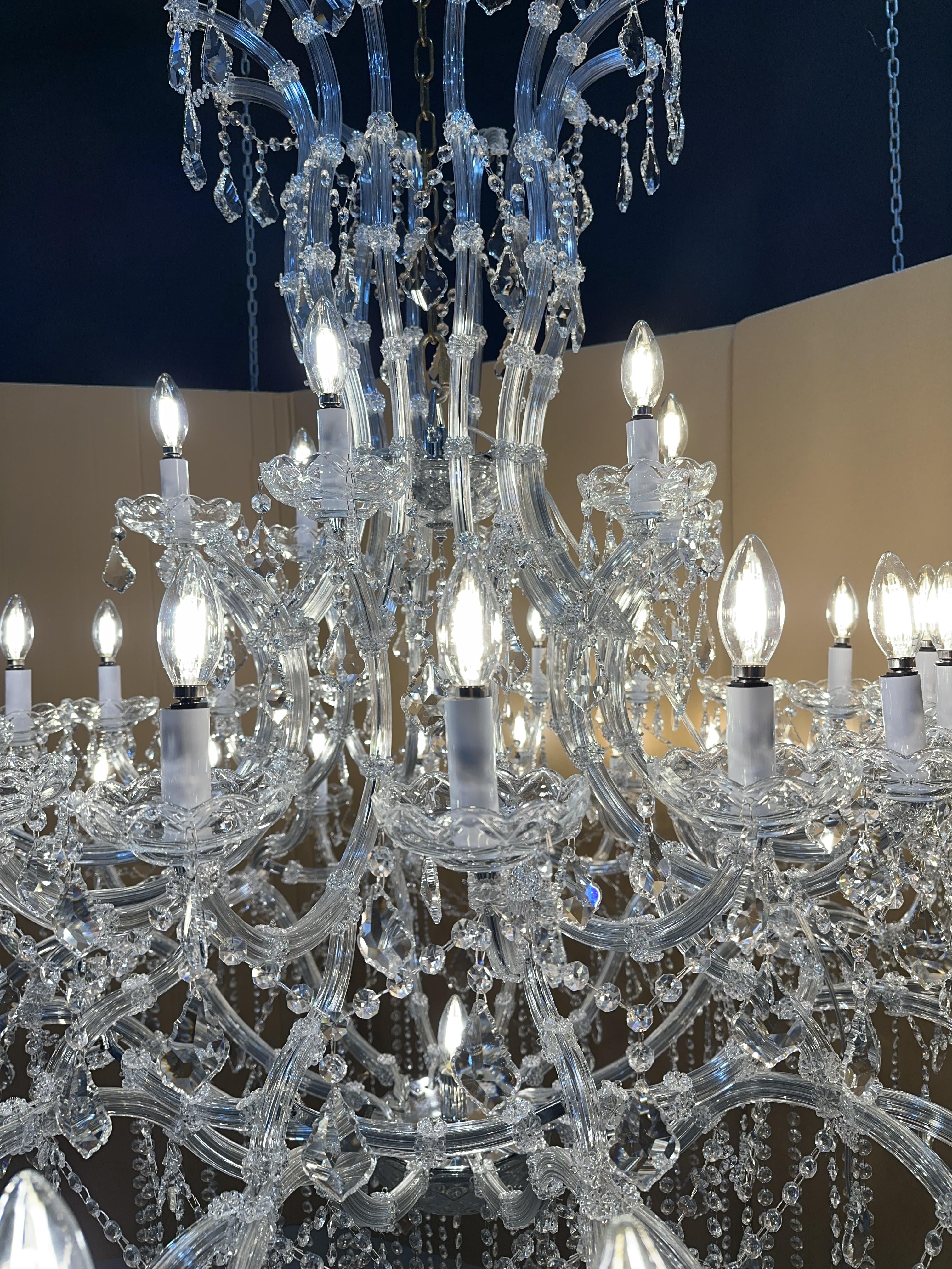 Empire candlestick Royal Crystal chandelier 60”-Kavker
