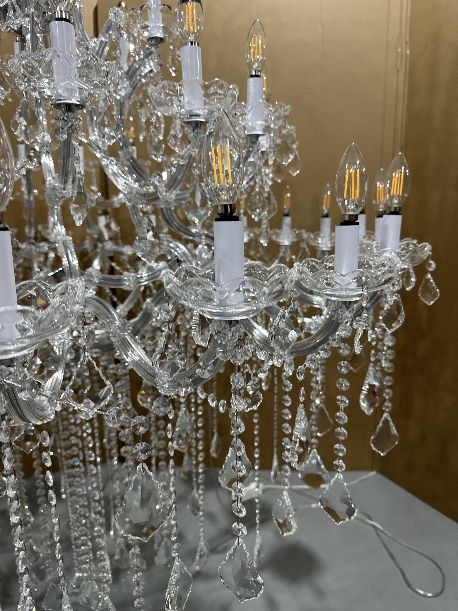 Empire candlestick Royal Crystal chandelier 60”-Kavker