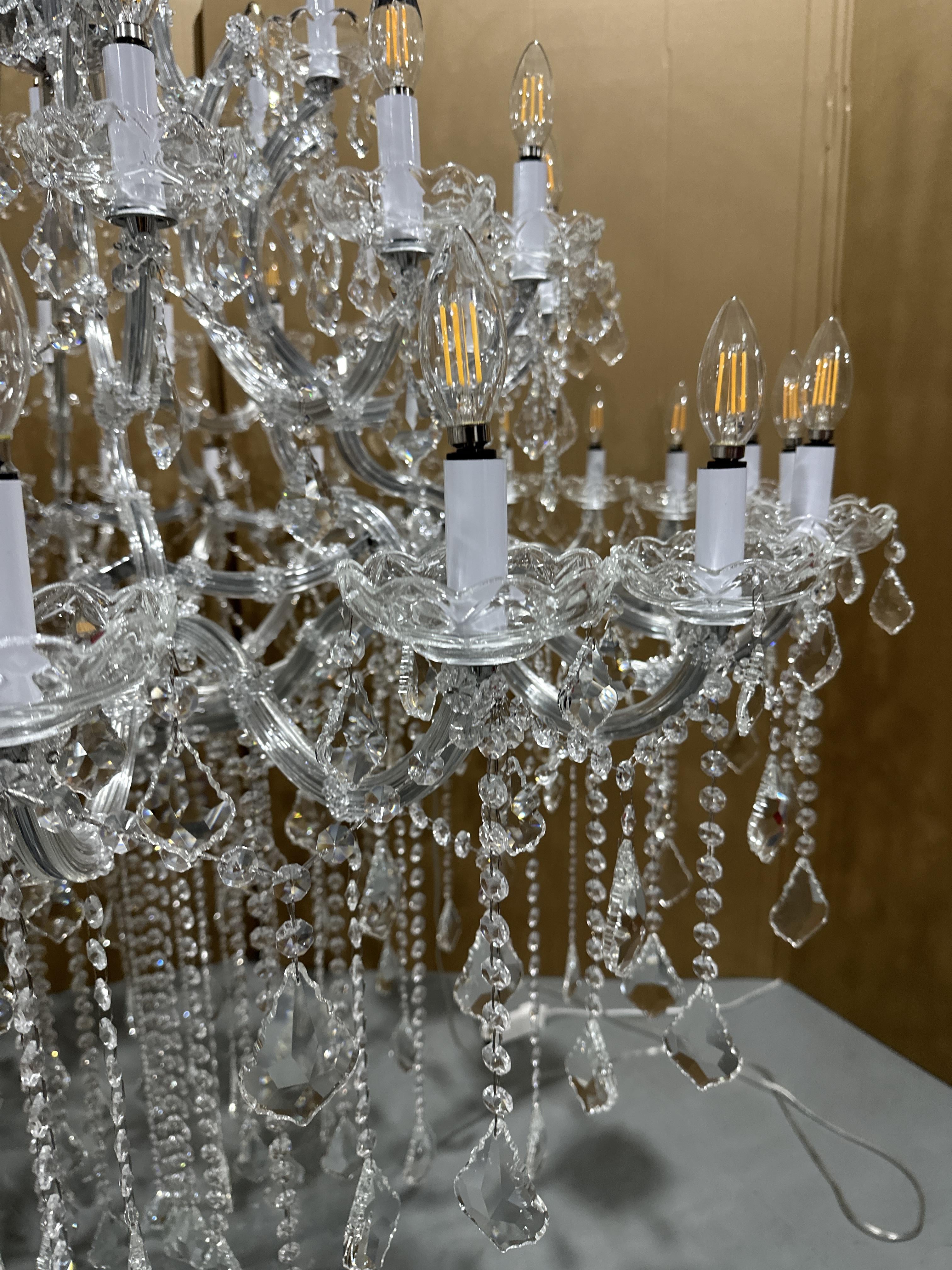 Empire candlestick Royal Crystal chandelier 60”-Kavker