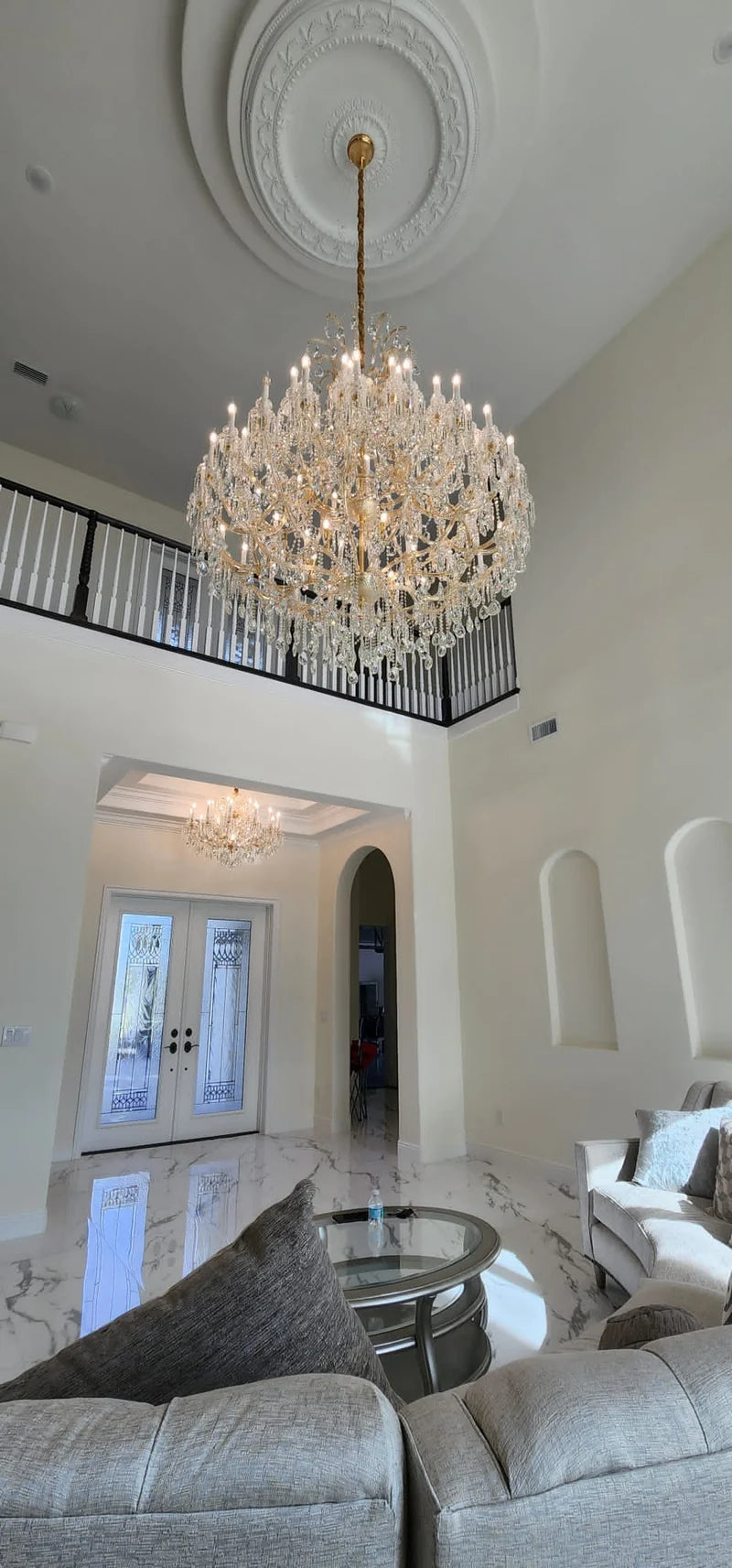 Empire candlestick Royal Crystal chandelier 60”-Kavker