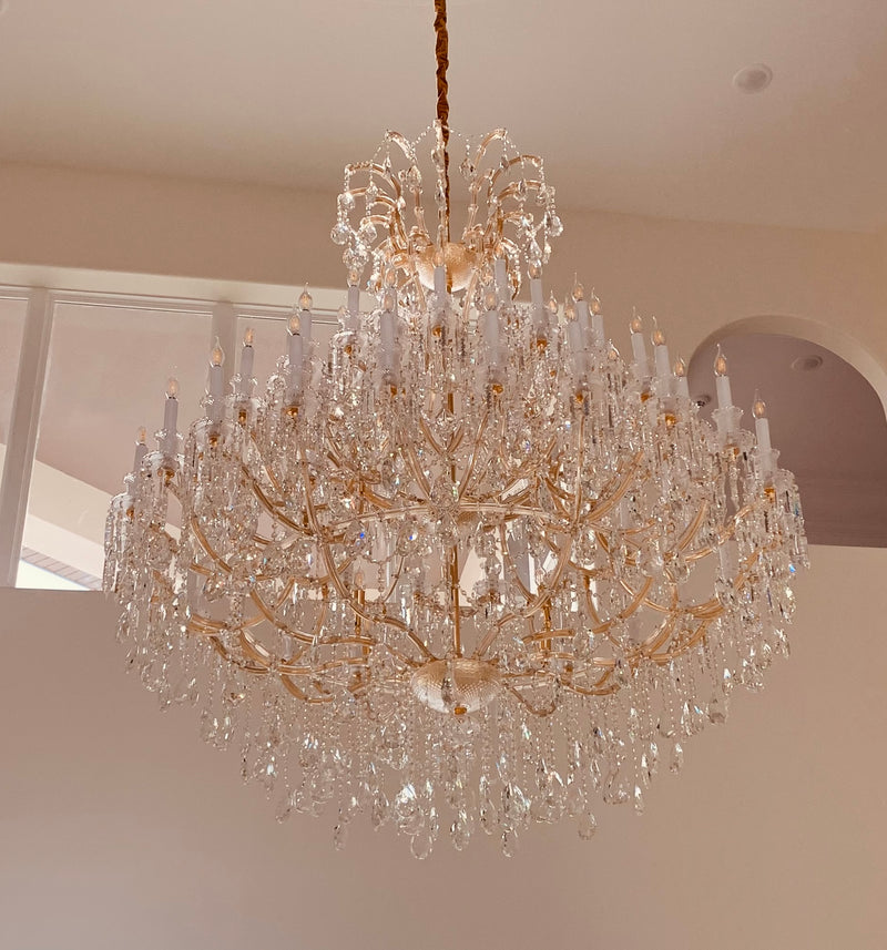 Empire candlestick Royal Crystal chandelier 60”-Kavker