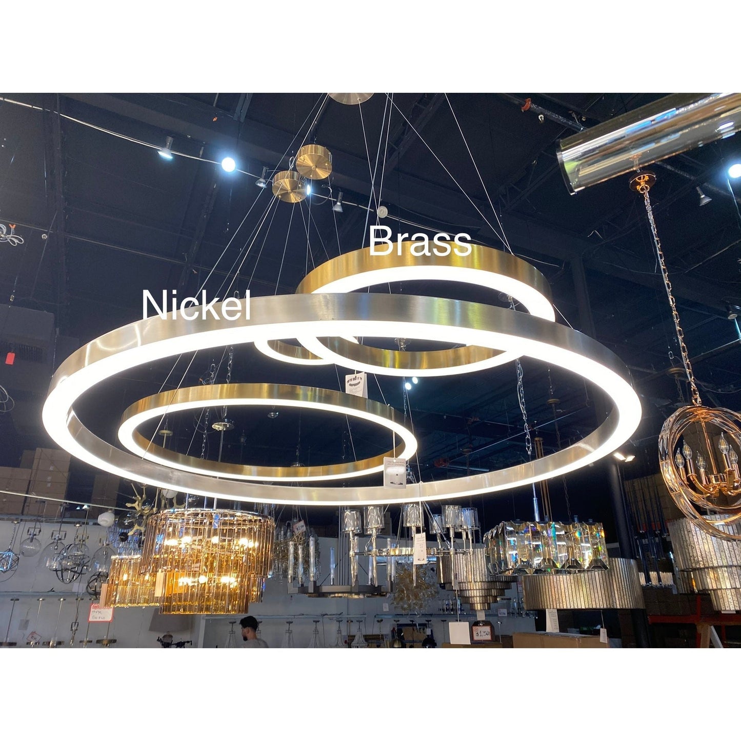 Liana Round 5-Ring Double LED Chandelier