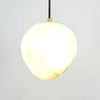 Hand‑Chiseled Galet Alabaster Brass Pendant Lamp – Sculptural Shine