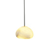Hand‑Chiseled Galet Alabaster Brass Pendant Lamp – Sculptural Shine