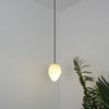 Hand‑Chiseled Galet Alabaster Brass Pendant Lamp – Sculptural Shine