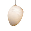Hand‑Chiseled Galet Alabaster Brass Pendant Lamp – Sculptural Shine