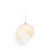 Hand‑Chiseled Galet Alabaster Brass Pendant Lamp – Sculptural Shine