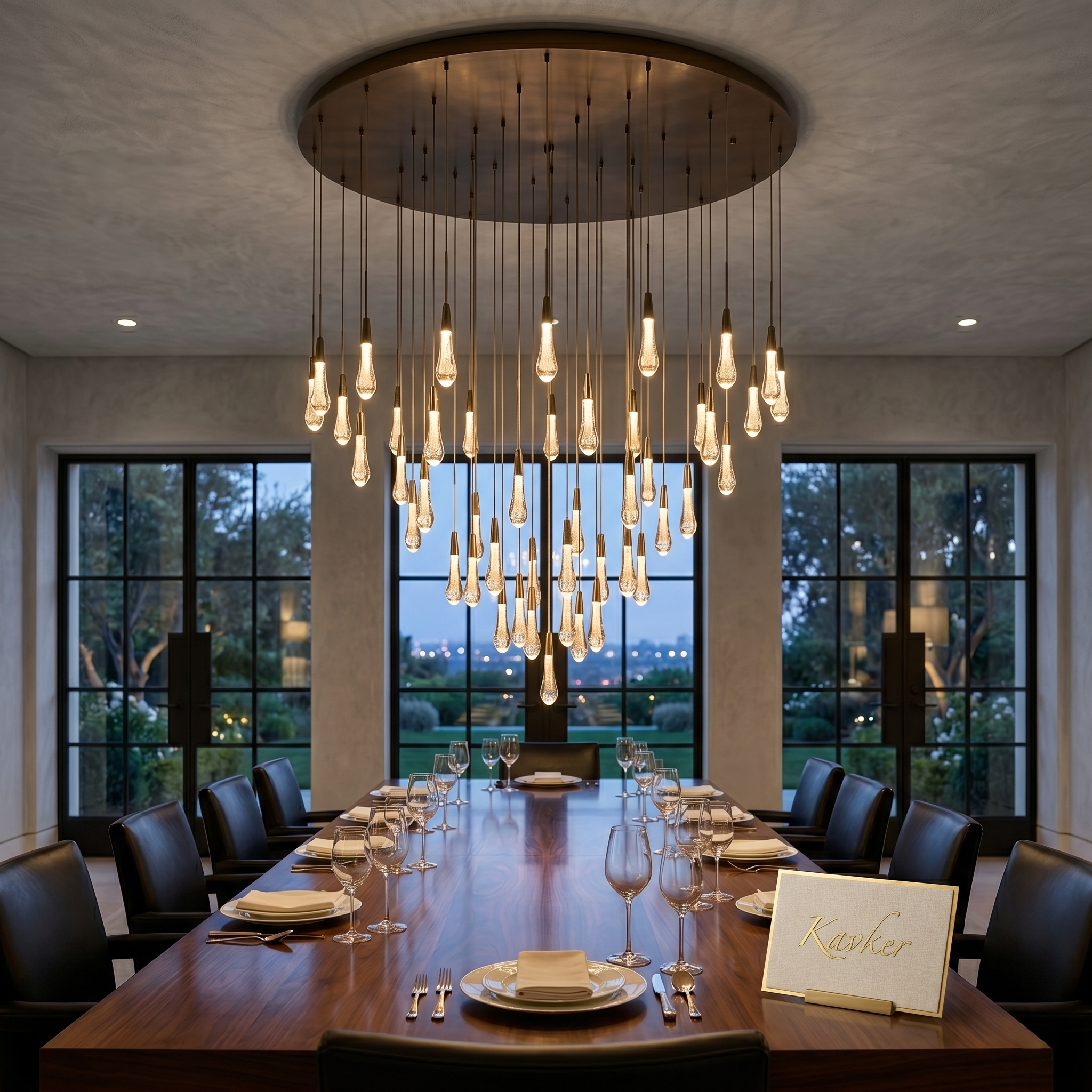 Soltaire Round Chandelier Light