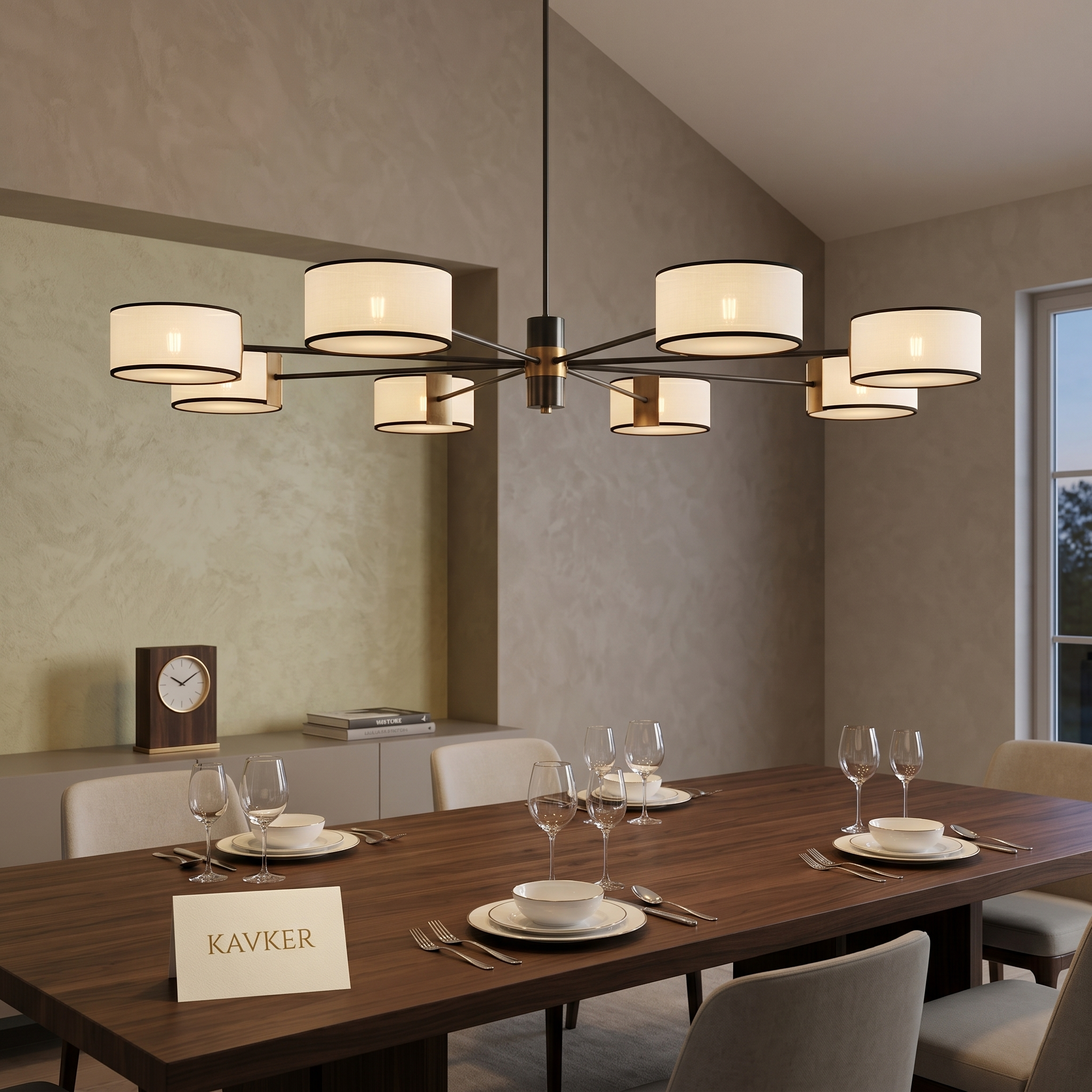 Daphne Fabric Round Chandelier Light