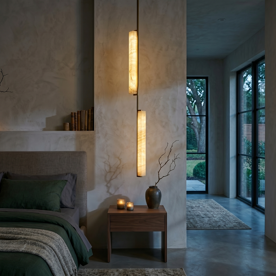 Alabaster Prism Pendant Light