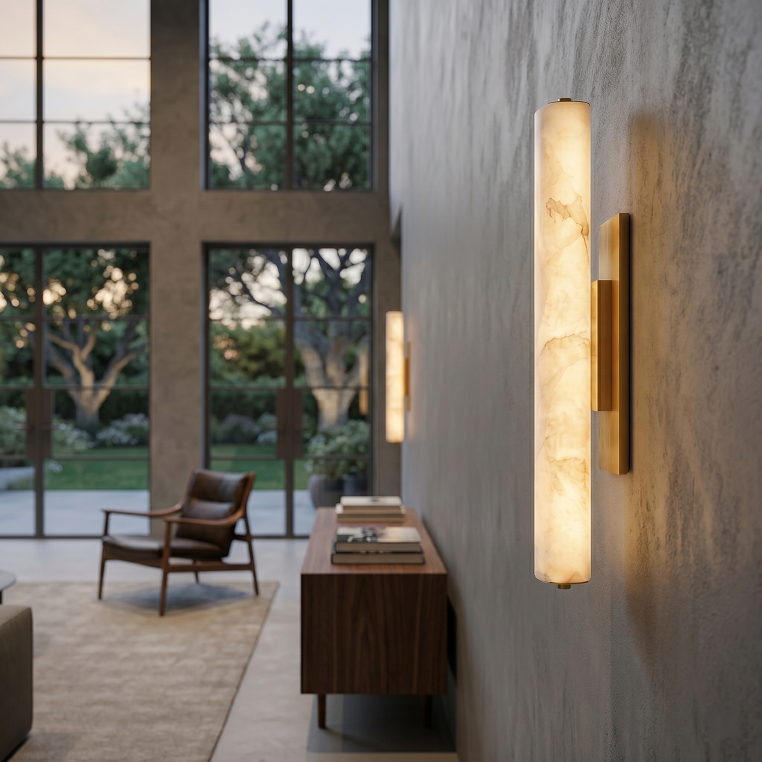 Alabaster Single Wall Sconce