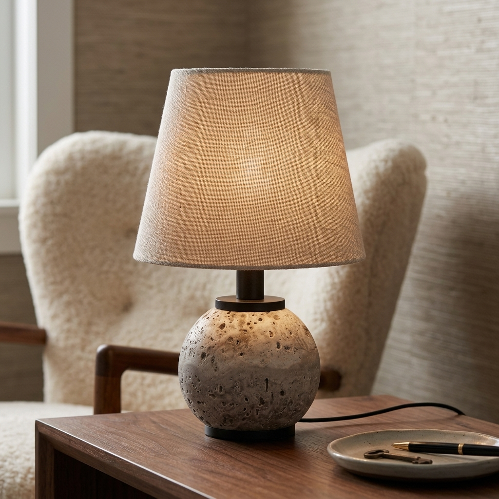 Rechargeable Stone Table Lamp