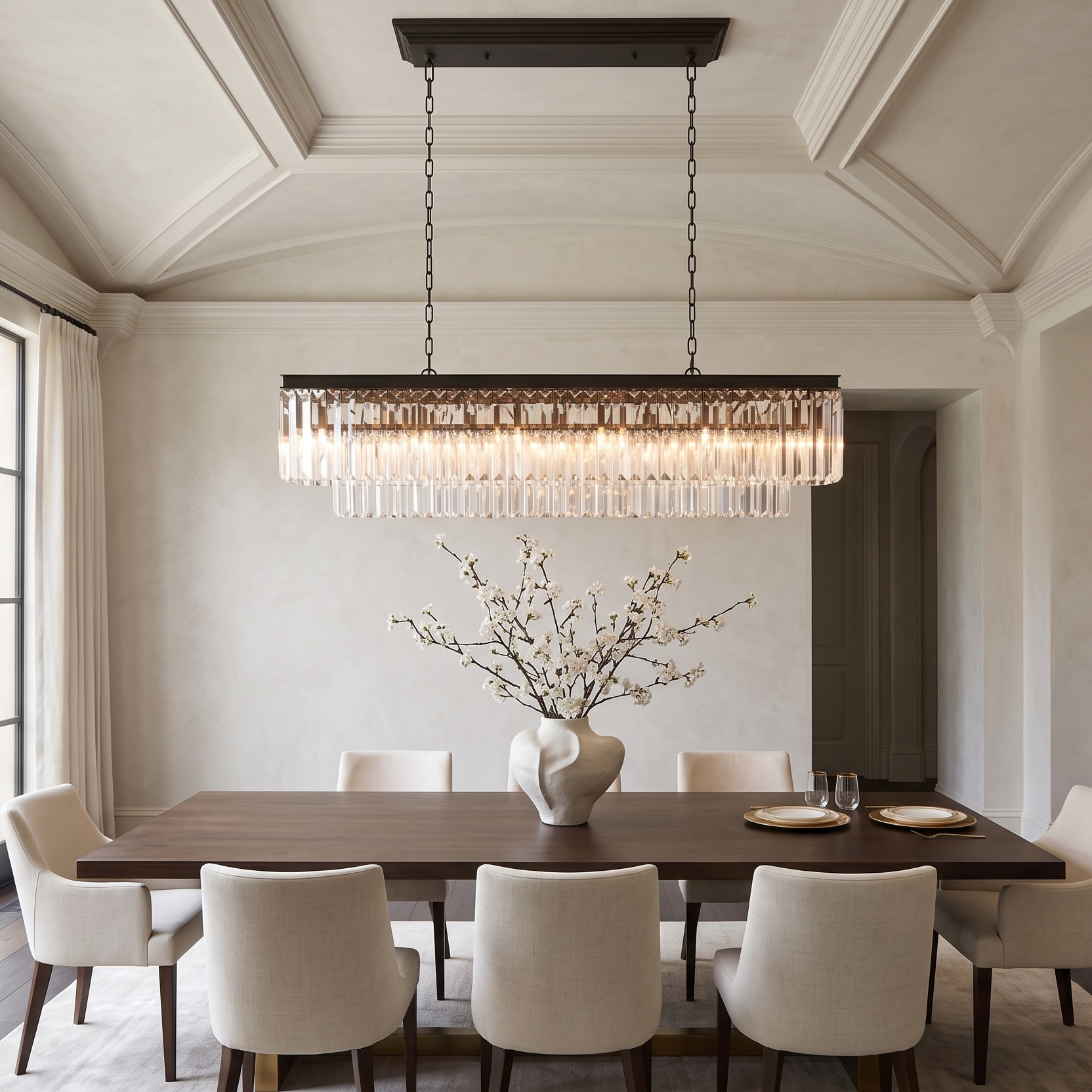Leyland Tiered Rectangular Chandelier Light