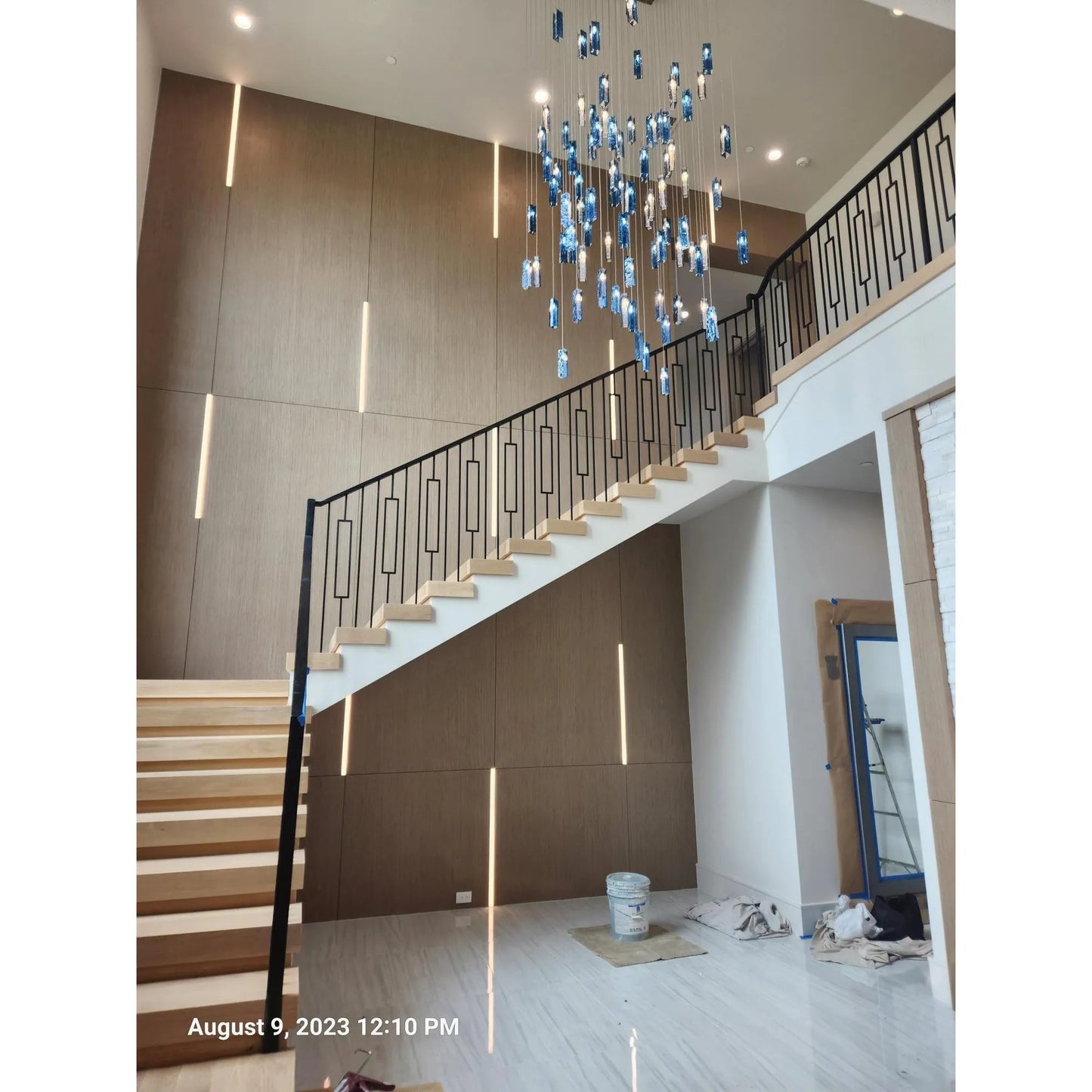 Rain Glass Tile Single Pendant Light - Kavker