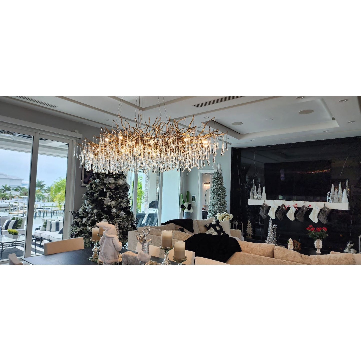 Livio Oval Branching Teardrop Chandelier - Kavker