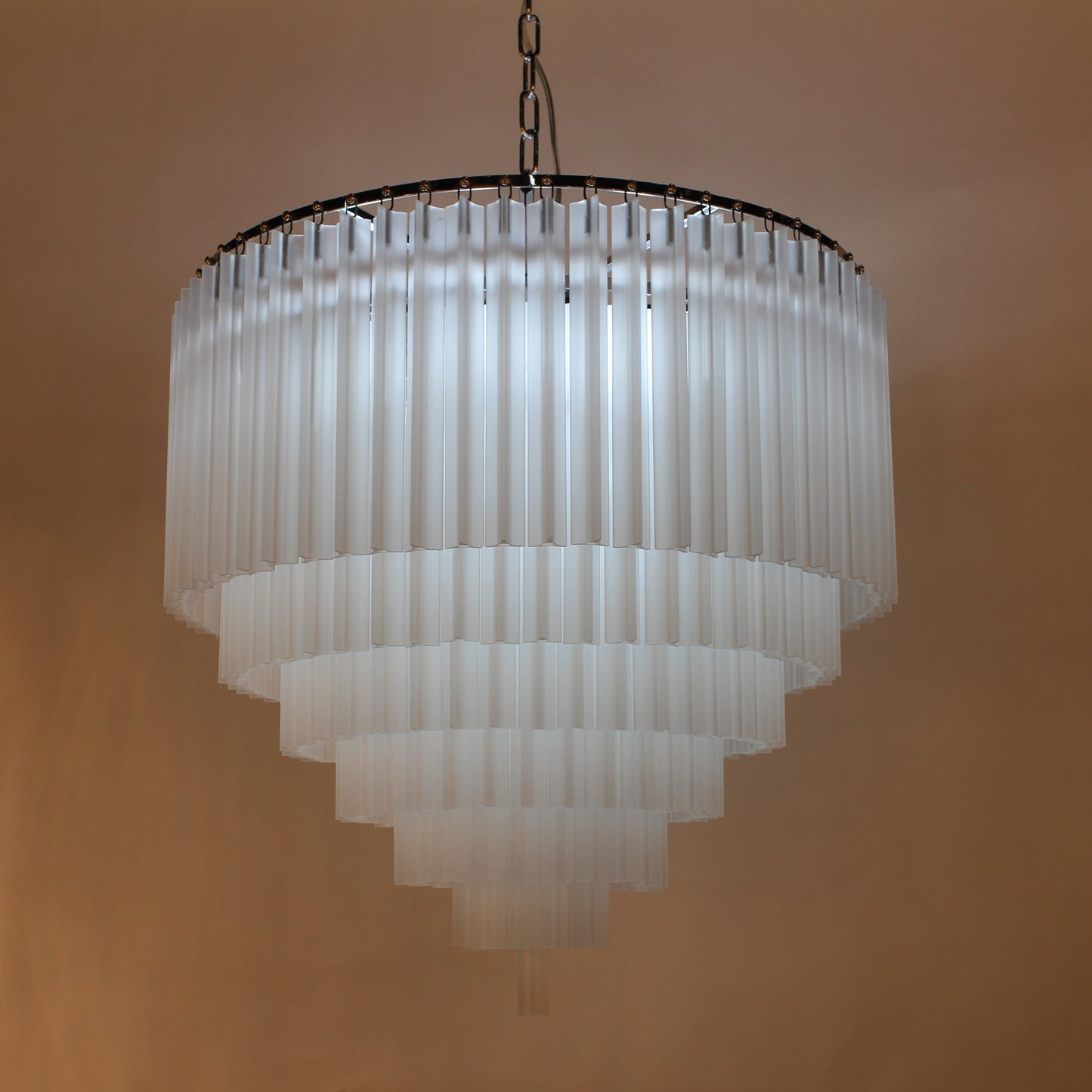 5-Tier Apex Odeon Frost Crystal Fringe Chandelier - Kavker - 