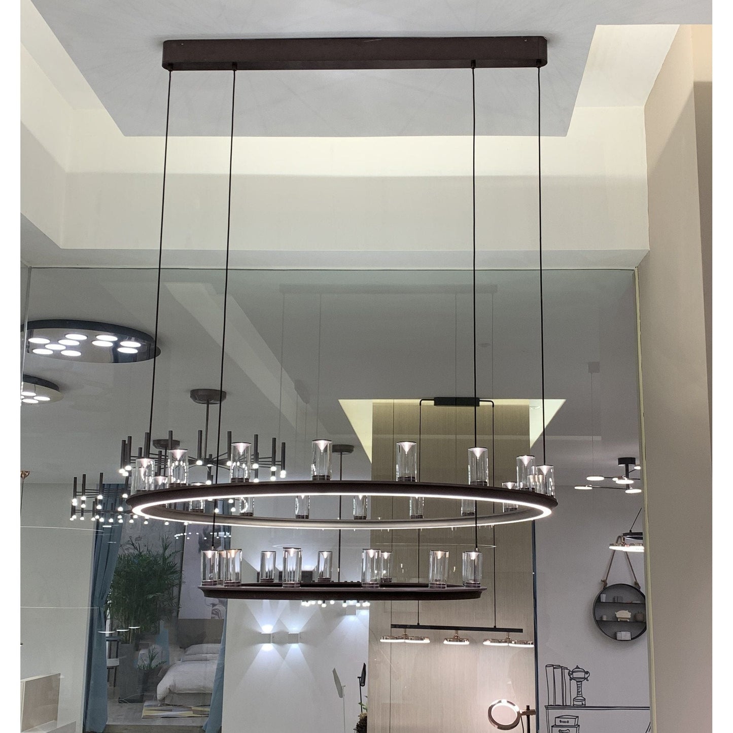 Aprilia Round LED Ring Chandelier - Kavker - 